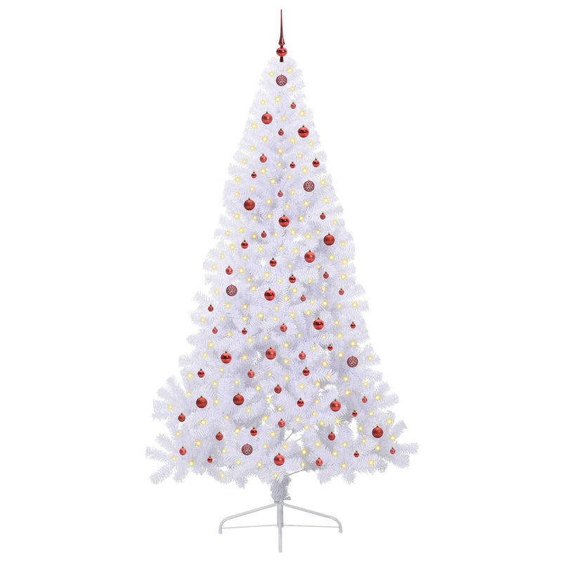 Load image into Gallery viewer, Vidaxl kunstkerstboom met 300 led wit 240 cm pvc en staal