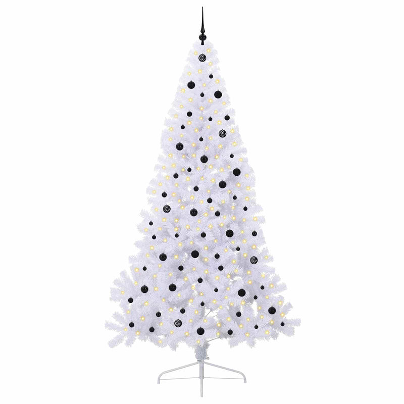 Load image into Gallery viewer, Vidaxl kunstkerstboom met 300 led wit 240 cm pvc en staal