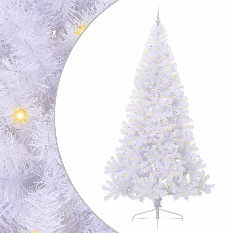 Load image into Gallery viewer, Vidaxl kunstkerstboom met 300 led wit 240 cm pvc en staal