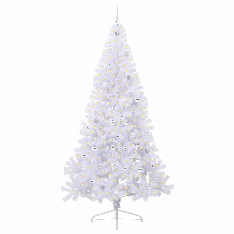 Load image into Gallery viewer, Vidaxl kunstkerstboom met 300 led wit 240 cm pvc en staal