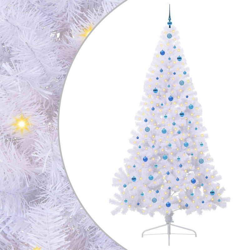 Load image into Gallery viewer, Vidaxl kunstkerstboom met 300 led wit 240 cm pvc en staal