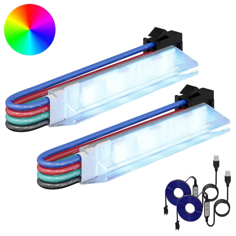 Load image into Gallery viewer, Vidaxl led-strip 2 pcs zwart en wit 1745 mm koper en kunststof