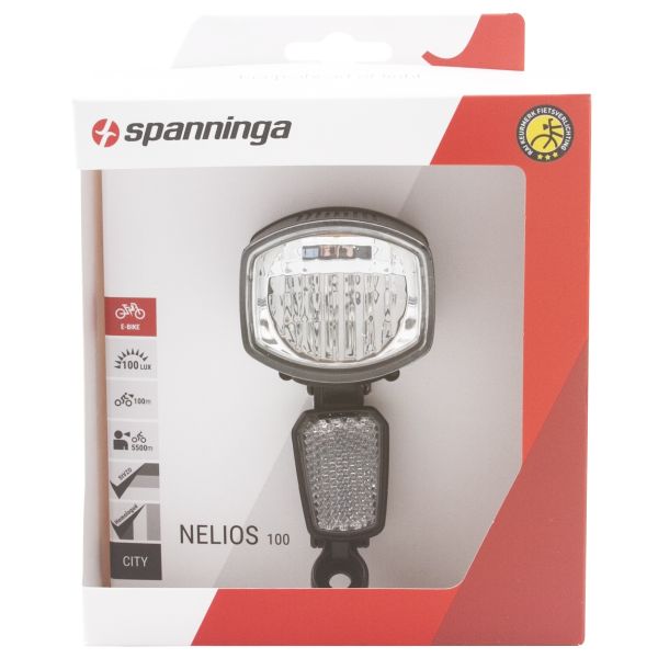 Load image into Gallery viewer, Spanninga koplamp nelios 100 xe 100(+100)lux e-bike 6-36v