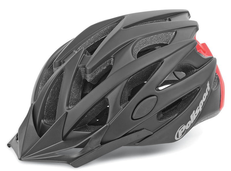 Load image into Gallery viewer, Polisport twig fietshelm l 58-61cm zwart mat rood