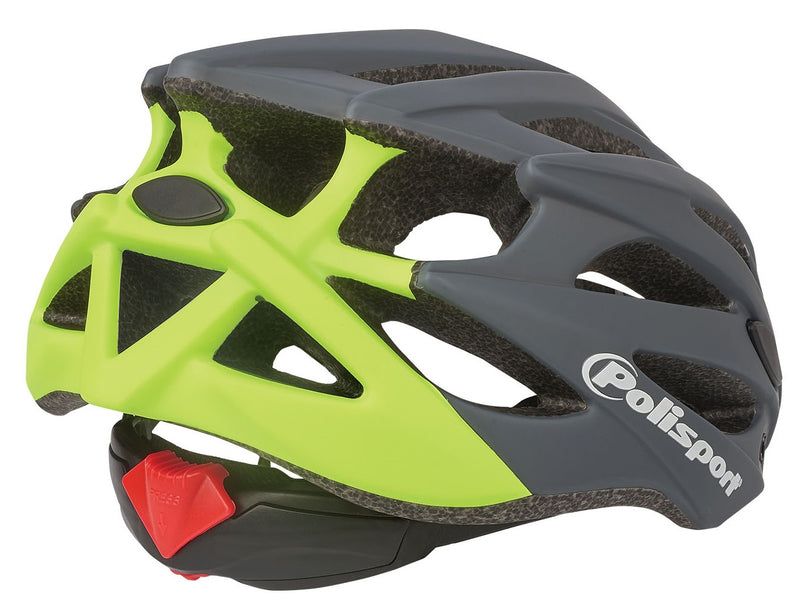 Load image into Gallery viewer, Polisport twig fietshelm l 58-61cm grijs fluo geel