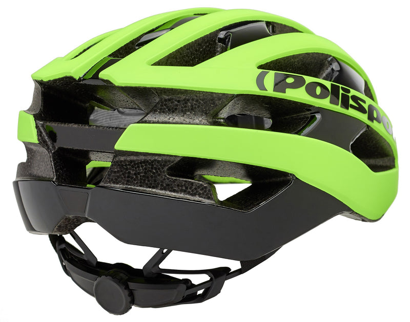Load image into Gallery viewer, Polisport light pro fietshelm l 58-62cm fluo geel zwart