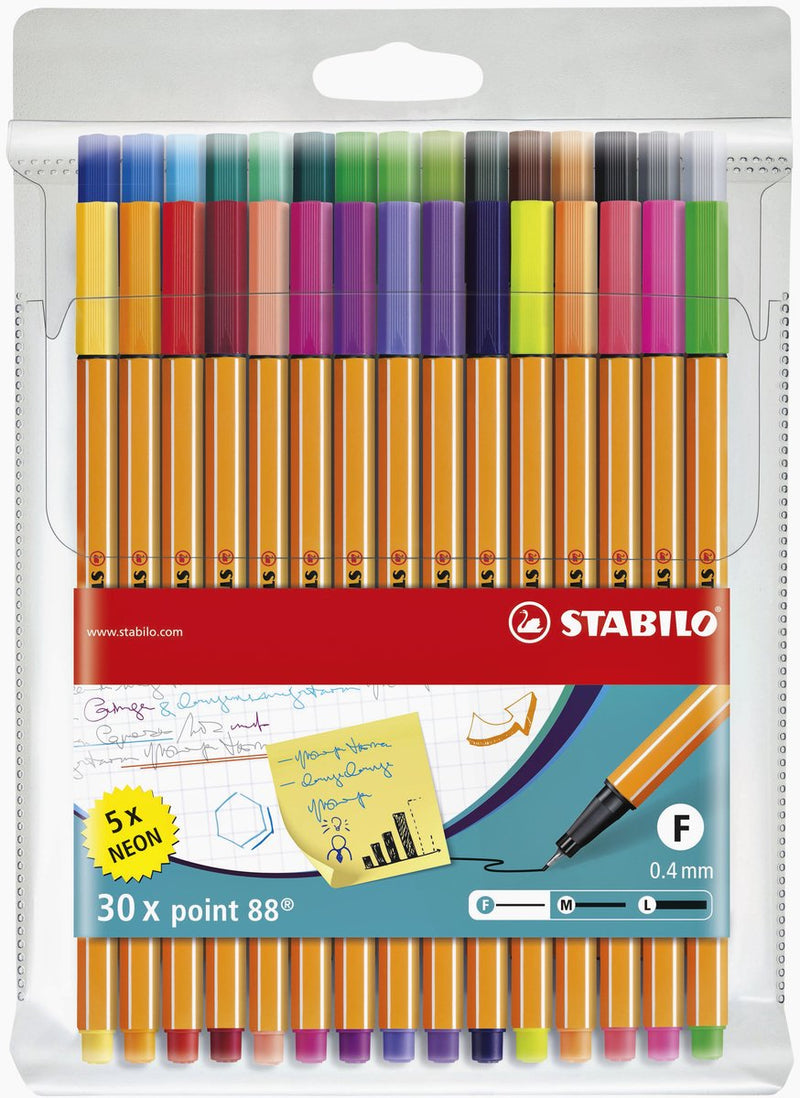 Load image into Gallery viewer, Stabilo point 88 fineliners in etui - 30dlg.