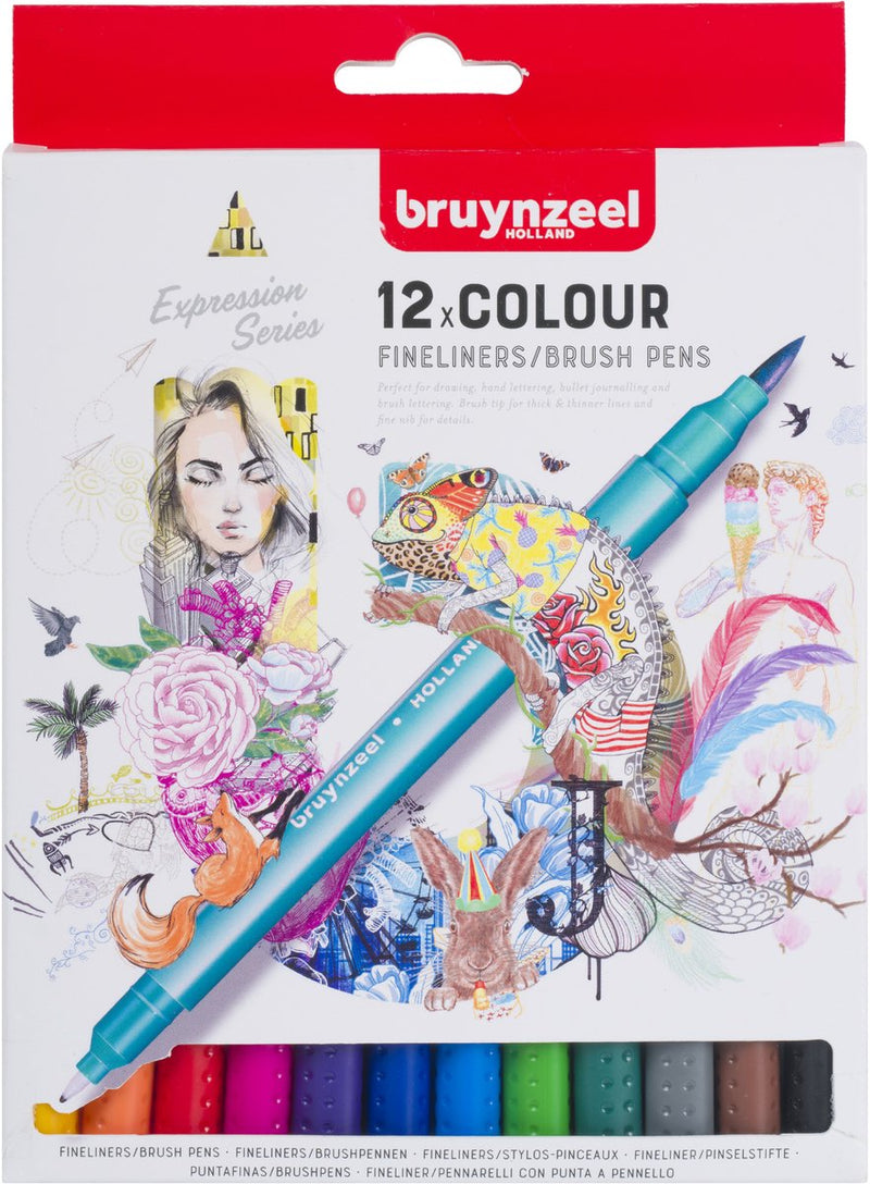 Load image into Gallery viewer, Bruynzeel brushpen set 12 kleuren