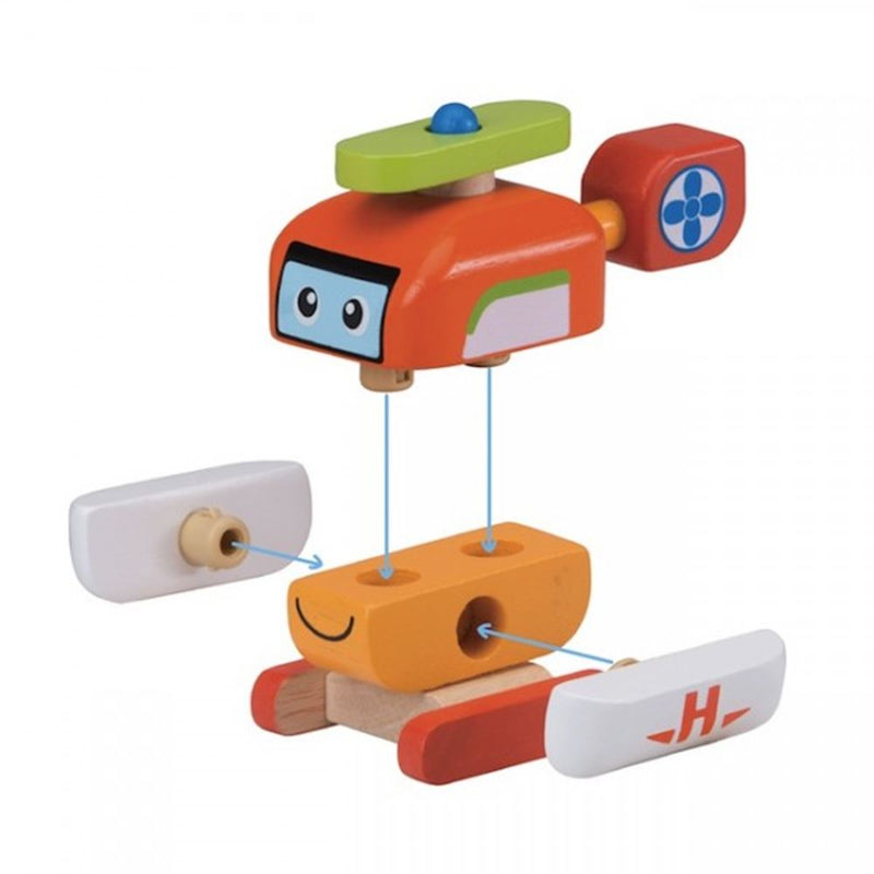Load image into Gallery viewer, Wonderworld bouw een helikopter. +1