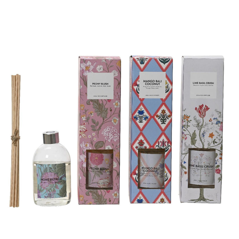 Afbeelding laden in galerijviewer, Decoris diffuser glas 5.5cm5.5cmh20cm 100ml met 6 stokjes in cadeauverpakking