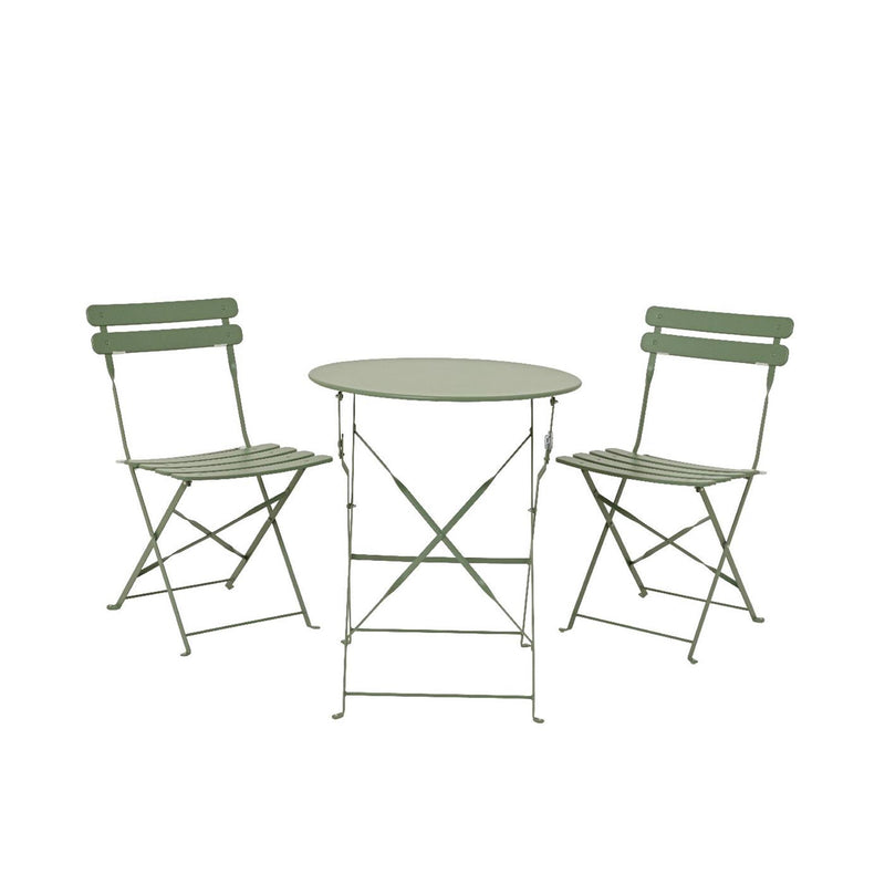 Load image into Gallery viewer, Decoris bistroset helsingborg staal outdoor groen ã˜60xh71cm