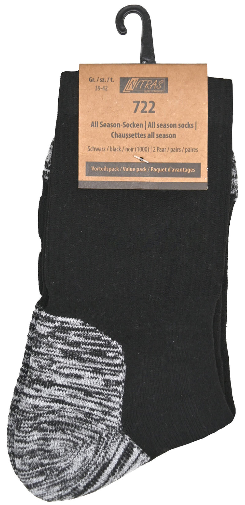 Load image into Gallery viewer, Nitras safety sokken all season alls. socks sw gr. 43-46 nitras 1pk with 2 pairs