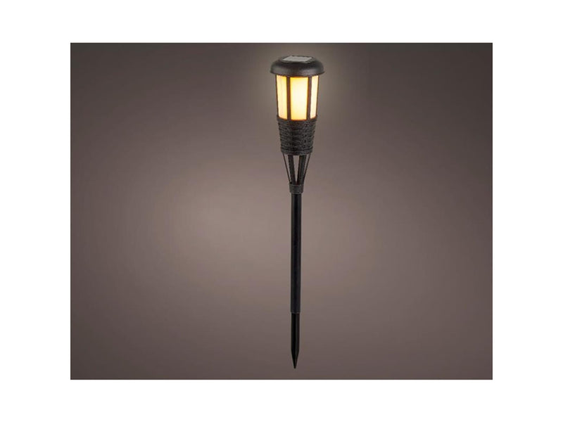 Afbeelding laden in galerijviewer, Lumineo led solar fakkel ã˜10-h61cm met schakellar en 6 uurs timer