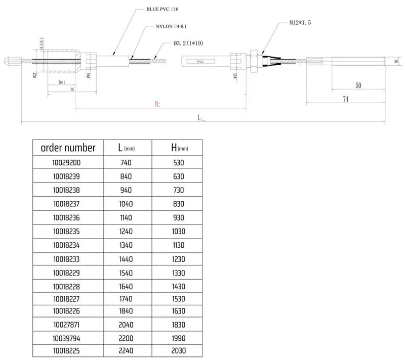 Load image into Gallery viewer, Nb parts remkabel brake cable 1240 1030 mm nb-parts