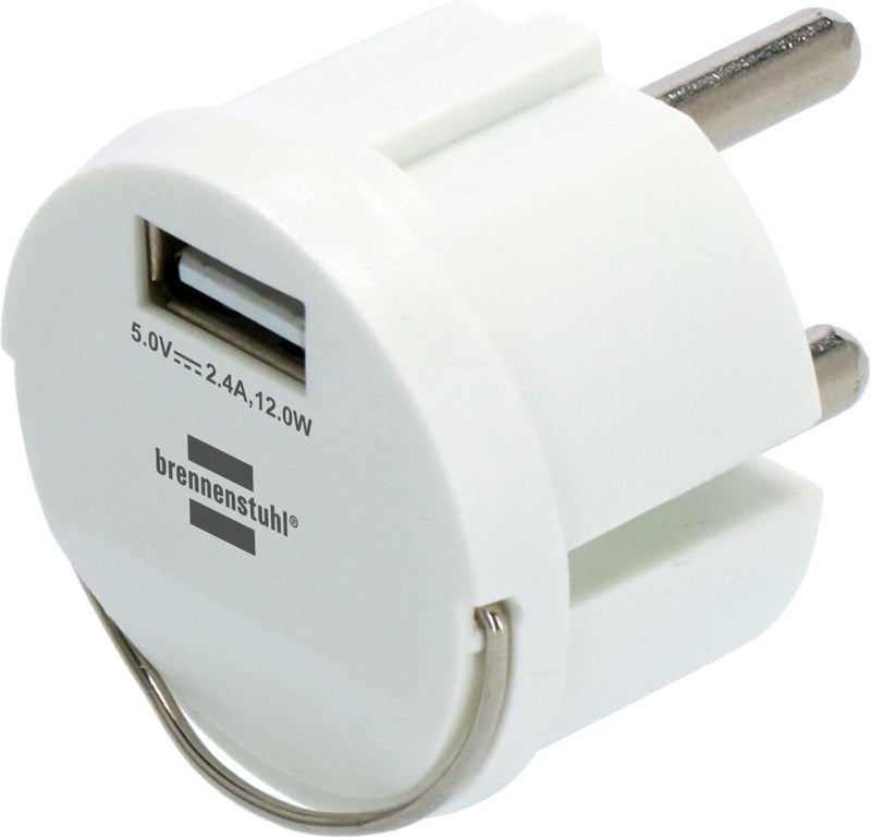 Load image into Gallery viewer, Brennenstuhl adapter usb socket adapter burning chair 2.4a, white