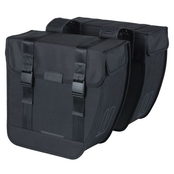 Load image into Gallery viewer, Basil Tour dubbele fietstas zwart 35L