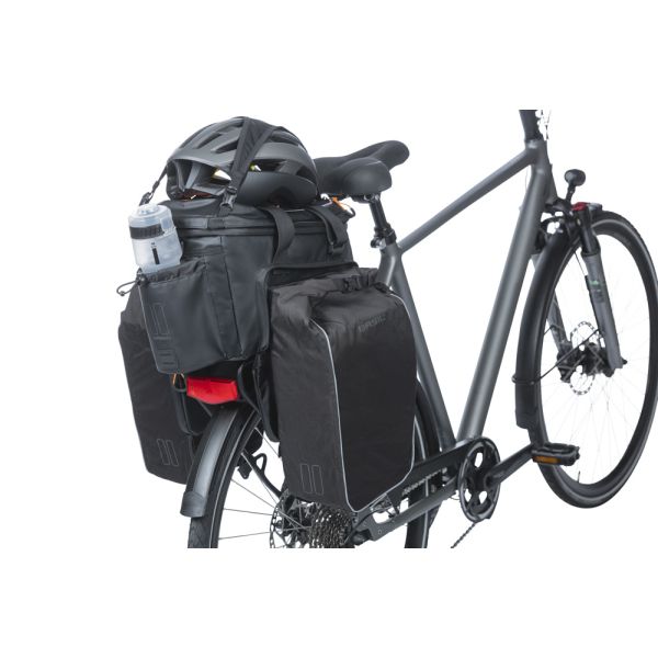 Load image into Gallery viewer, Basil gepäckträgertasche miles xl pro trunkbag miles xl pro mik 2.0 black orange