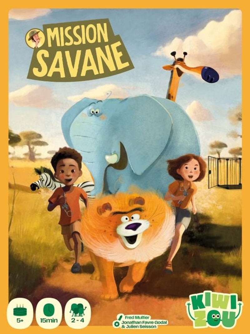 Load image into Gallery viewer, Geronimo games mission savane - - kiwizou - kinderspel - vanaf 5 jaar oud - van 1 tot 4 spelers