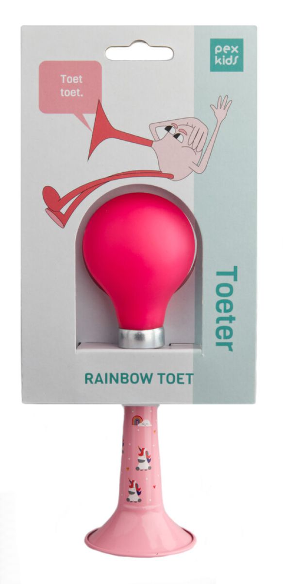 Load image into Gallery viewer, Fiets Hupe Pexkids Unicorn - Roze met een roze eekhoorn