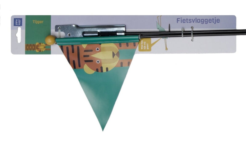 Load image into Gallery viewer, Beveiligingsvlag Pexkids Tiger Green met tijgerprint