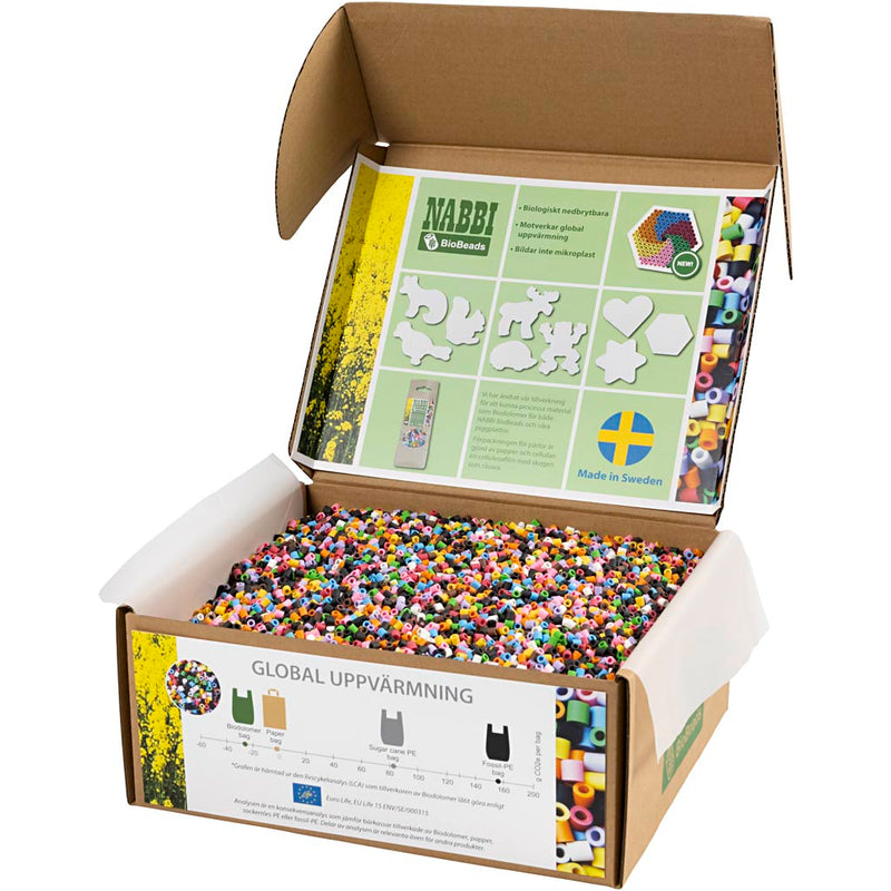 Load image into Gallery viewer, Creativ company https: www.cchobby.nl biobeads-van-nabbi-afm-5x5-mm-medium-standaardkleuren-55000-stuk-1-doos