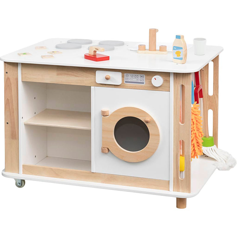 Afbeelding laden in galerijviewer, Https: www.cchobby.nl viga-speelstation-huishouden-h-60-cm-l-80-b-56-cm-30-onderdelen-1-doos