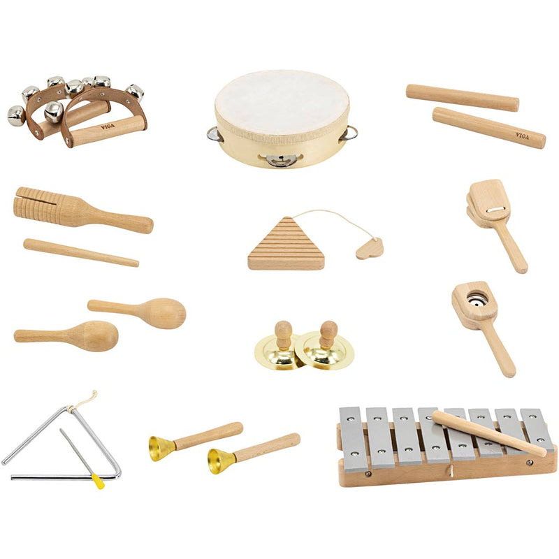 Afbeelding laden in galerijviewer, Https: www.cchobby.nl viga-activiteitenbord-met-percussie-instrumenten-h-48-cm-l-75-b-6-6-12-onderdelen-1-doos
