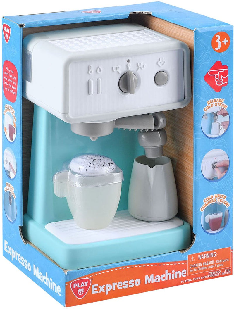 Load image into Gallery viewer, Playgo espressomachine wit blauw - 3dlg.