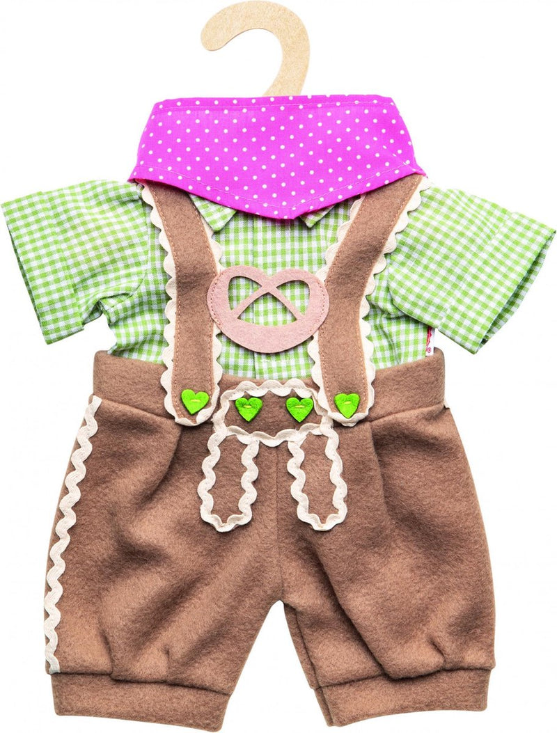 Load image into Gallery viewer, Heless poppenkleding lederhosen met overhemd en sjaal,35-45 cm