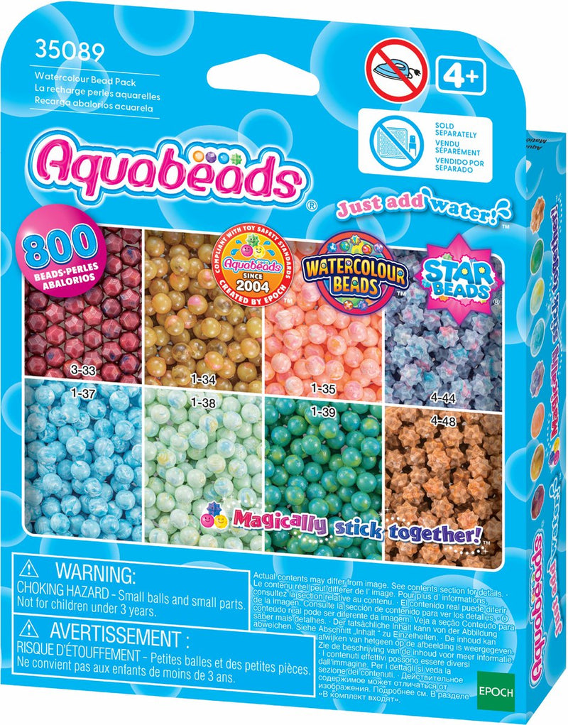 Load image into Gallery viewer, Aquabeads navulling multikleuren parel mix- meerdere kleuren in 1 parel - watercolourbeads- 800 parels