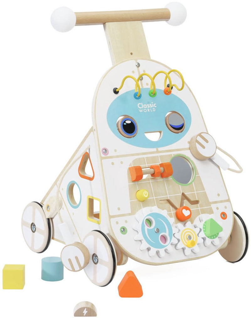 Load image into Gallery viewer, Classic world houten baby loopwagen - educatief speelgoed multicolor.
