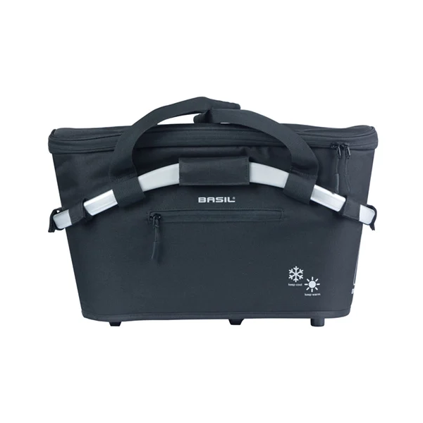 Load image into Gallery viewer, Basil fietsmand classic carry all iso met mik bevestiging 18 liter 38 x 21 x 27 cm - zwart