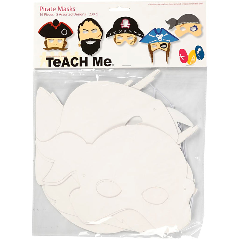 Afbeelding laden in galerijviewer, Https: www.cchobby.nl piratenmaskers-h-16-26-cm-b-17-5-26-5-cm-230-gr-wit-16-stuk-1-doos
