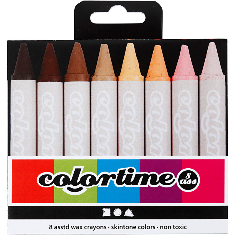 Afbeelding laden in galerijviewer, Https: www.cchobby.nl waskrijt-l-10-cm-d-15-mm-skin-colours-8-stuk-1-doos