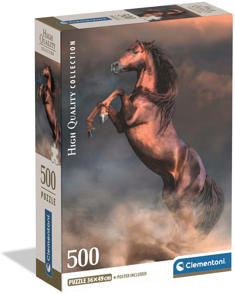 Afbeelding laden in galerijviewer, Clementoni legpuzzel wild red stallion, 500st.
