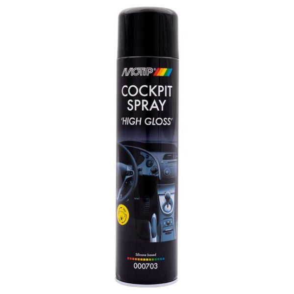 Load image into Gallery viewer, Motip car care black cockpitspray high gloss hoogglans 600ml spuitbus