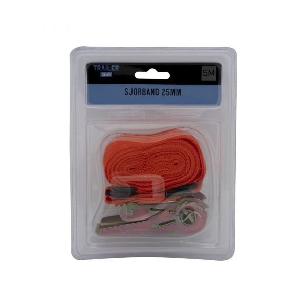 Load image into Gallery viewer, Trailergear TRAILERGEAR Sjorband 25 mm, 5 mtr. + haken
