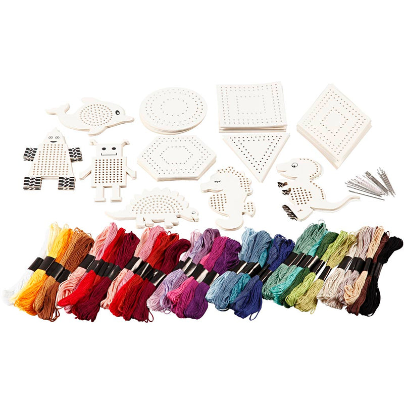 Afbeelding laden in galerijviewer, Https: www.cchobby.nl groepsset-figuren-met-borduurgaren-afm-8-17-cm-diverse-kleuren-1-set