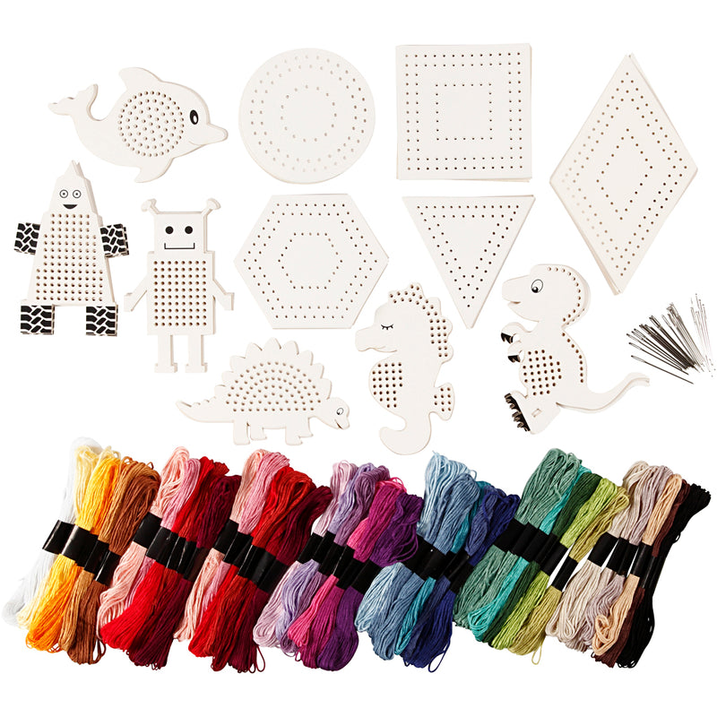 Afbeelding laden in galerijviewer, Https: www.cchobby.nl groepsset-figuren-met-borduurgaren-afm-8-17-cm-diverse-kleuren-1-set