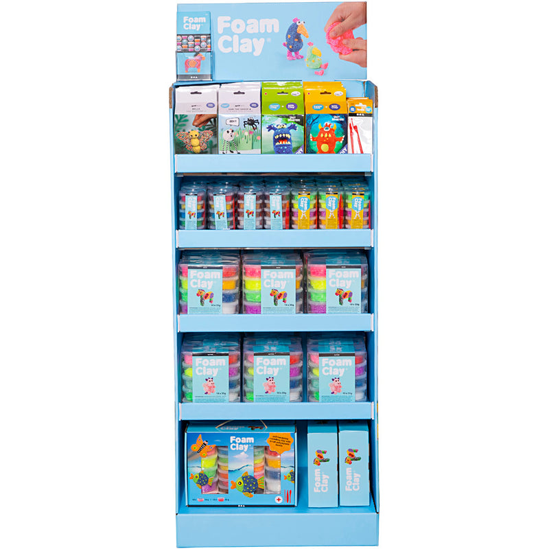 Afbeelding laden in galerijviewer, Https: www.cchobby.nl vloerdisplay-foam-clayr-zelf-in-te-richten-h-1560-mm-d-390-mm-b-580-mm-diverse-kleuren-102-eenh-1-doos