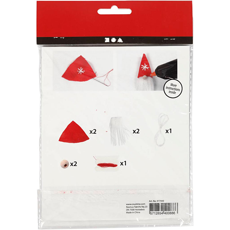 Afbeelding laden in galerijviewer, Https: www.cchobby.nl creative-mini-kit-hangende-kerstkabouter-h-11-cm-1-doos