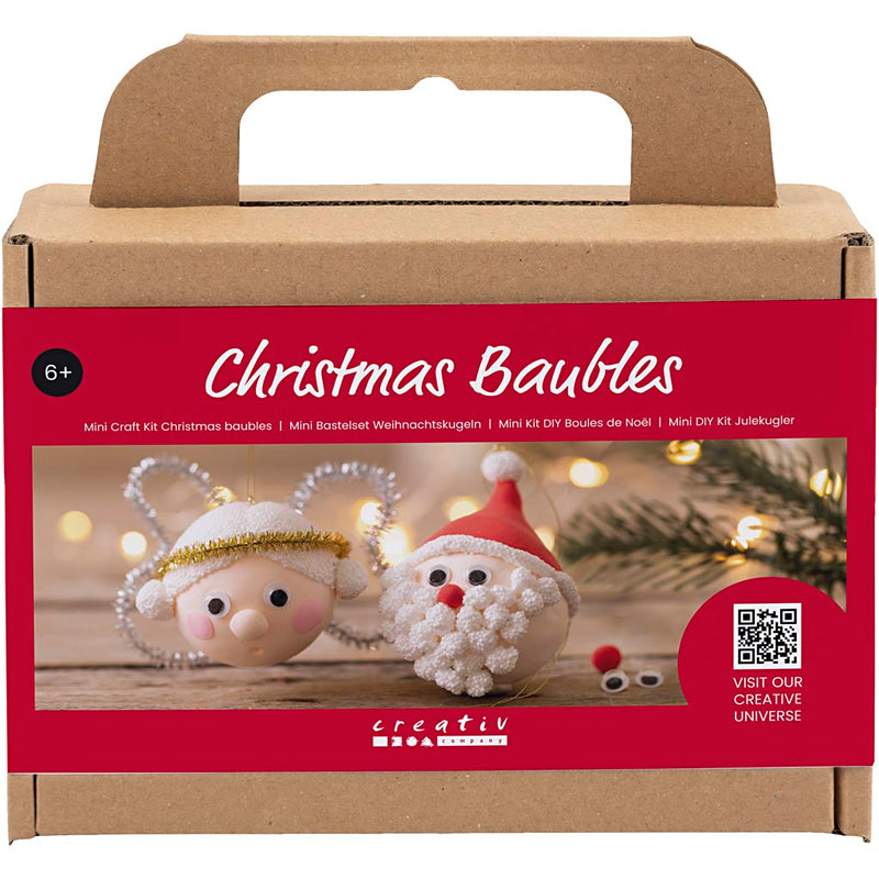 Afbeelding laden in galerijviewer, Https: www.cchobby.nl mini-hobbyset-kerstballen-kerstman-en-engel-1-doos