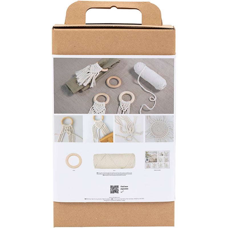 Afbeelding laden in galerijviewer, Https: www.cchobby.nl hobbyset-macrame-tafeldecoratie-off-white-1-doos