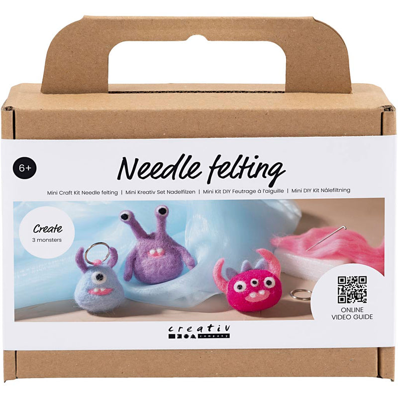Load image into Gallery viewer, Creativ company mini hobbyset naaldvilten monster maken