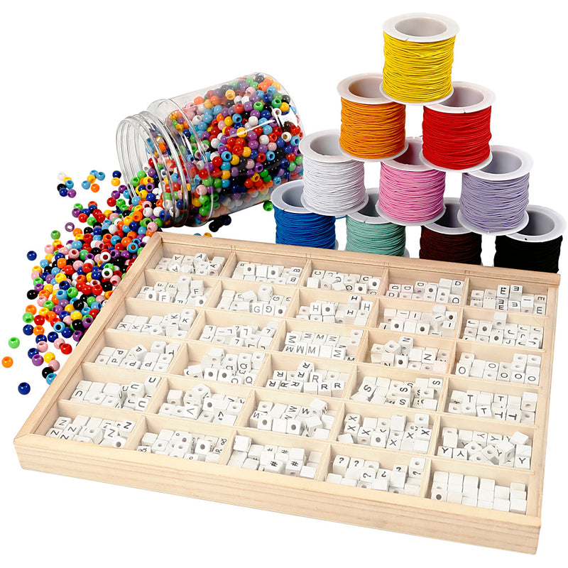 Load image into Gallery viewer, Creativ company https: www.cchobby.nl groepsset-letterkralen-voor-je-armband-1-set-97768