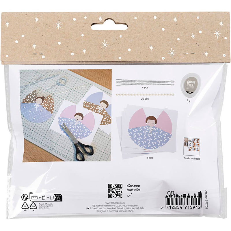 Afbeelding laden in galerijviewer, Https: www.cchobby.nl mini-hobbyset-decoraties-van-papier-engelen-diverse-kleuren-1-doos