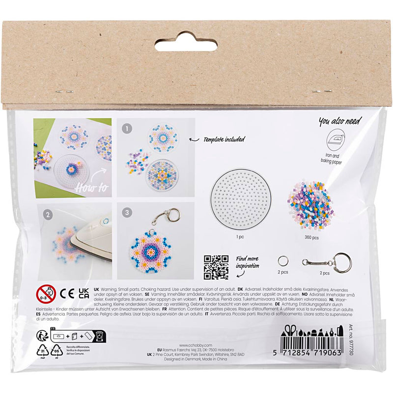Afbeelding laden in galerijviewer, Https: www.cchobby.nl mini-hobbyset-strijkkralen-bedels-versieringen-voor-een-tas-diverse-kleuren-1-doos