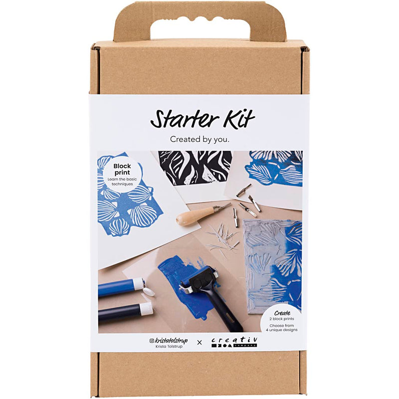 Afbeelding laden in galerijviewer, Https: www.cchobby.nl starter-hobbyset-blokdrukken-1-doos