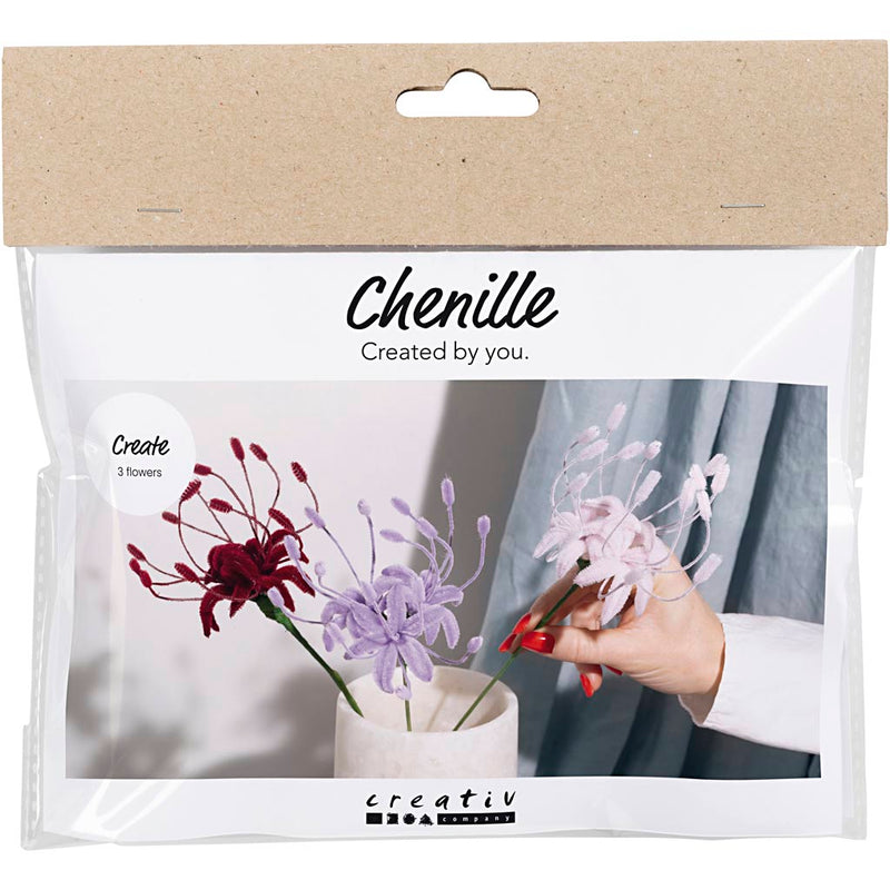 Load image into Gallery viewer, Creativ company mini hobbyset lelie bloemen van chenilledraad lichtroze