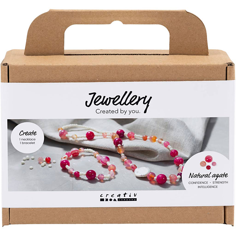 Load image into Gallery viewer, Creativ company mini hobbyset sieraden halsketting en armband roze